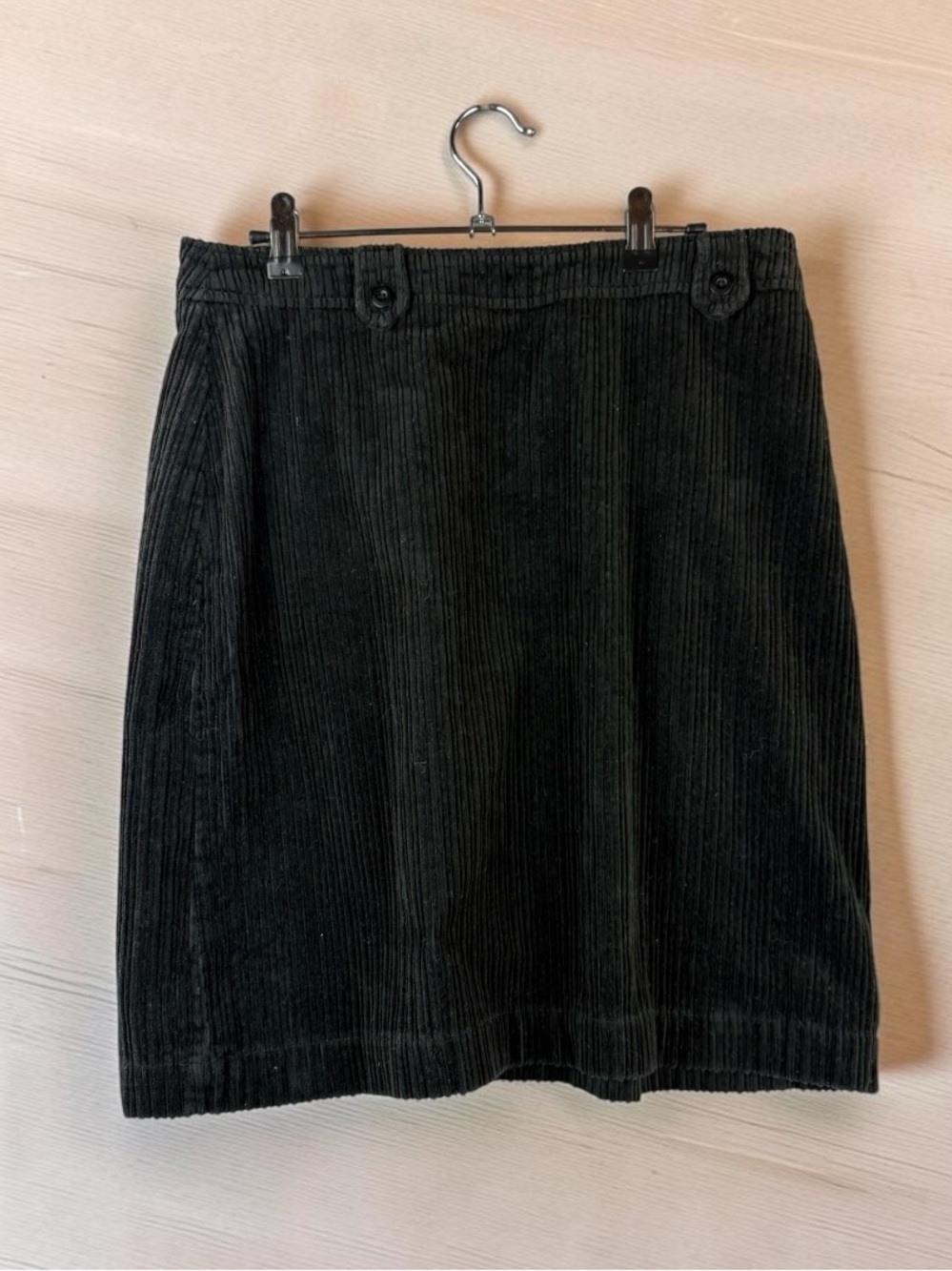 Eddie Bauer Black Corduroy Pencil Skirt Vintage